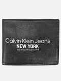Carteira Calvin Klein Jeans Masculina CKJ Silk New York Preta