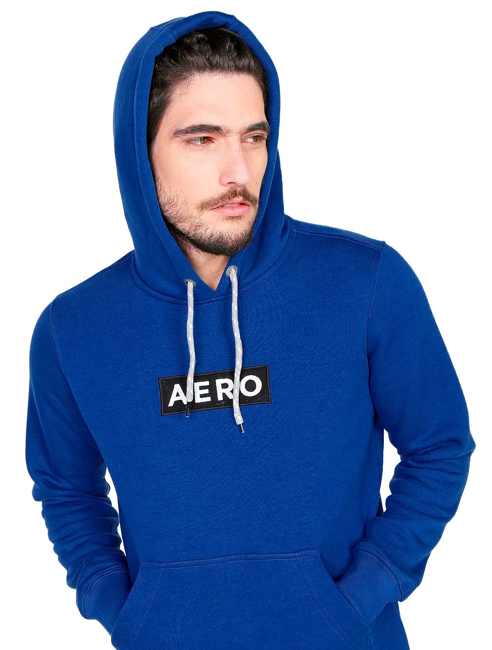 Moletom Aeropostale Masculino Hoodie Aero Block Azul Escuro