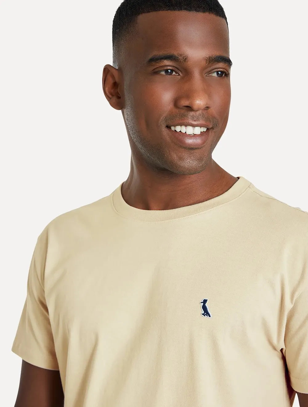 Camiseta Reserva Masculina Slim Jeans Patch Areia