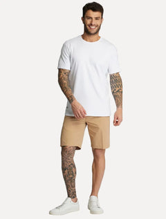 Bermuda King & Joe Masculina Casual Techno Flex Cáqui