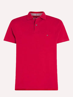 Polo Tommy Hilfiger Masculina Regular Piquet 1985 Vermelho Cereja
