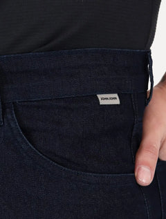 Bermuda John John Jeans Masculina Box Basics 5 Pockets Escura