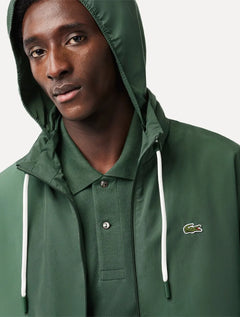 Jaqueta Lacoste Masculina Hoodie Curta Impermeável Verde