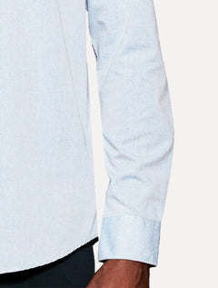 Camisa Aramis Masculina Slim Algodão Willis Azul Pastel