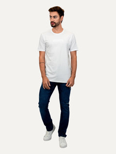 Camiseta John John Masculina Regular Embossed White Branca