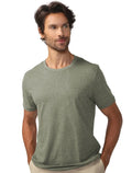 Camiseta Aramis Masculina Tingimento Eco Lisa Verde Militar Mescla