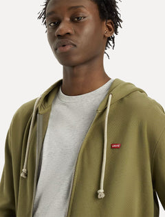 Moletom Levis Masculino Full Zip Hoodie Icon Verde Oliva