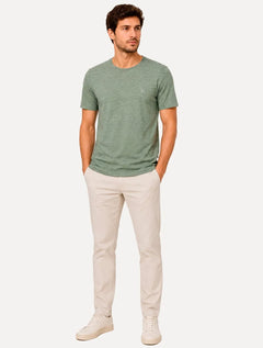Camiseta Dudalina Masculina Essentials Modal Logo Verde Medio
