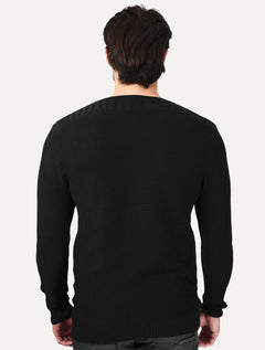 Suéter Dixen Masculino Tricot Straight Braids Preto