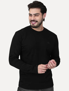 Camiseta K&J Masculina Manga Longa Premiun Suedine Egípcio Preto