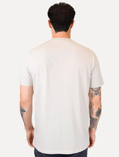 Camiseta Armani Exchange Masculina Regular Silk AX Frontal Logo Cáqui Claro
