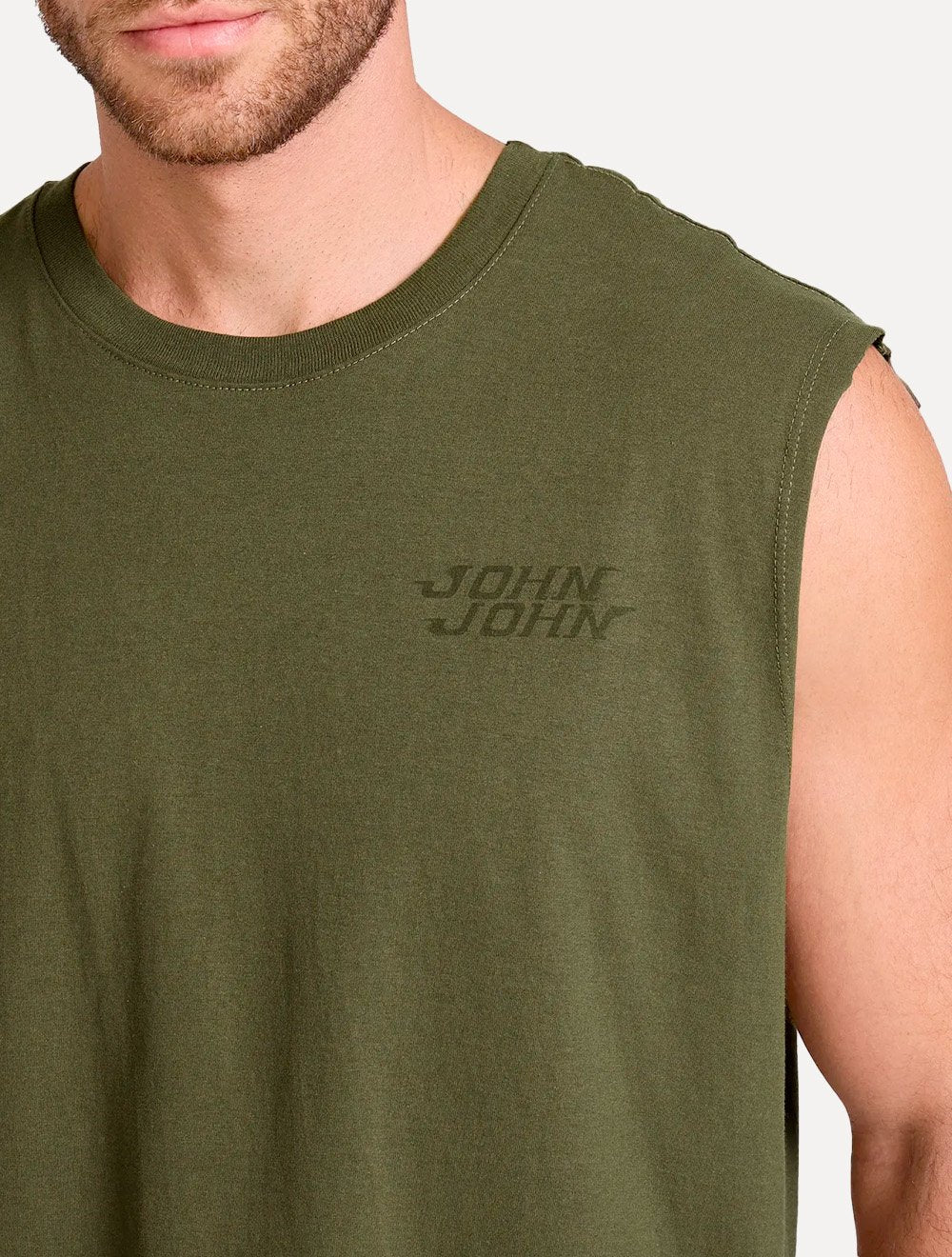 Regata John John Masculina Relaxed Fit Dust Logo Verde Militar