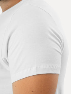 Camiseta Guess Masculina Bordado Peito Branca