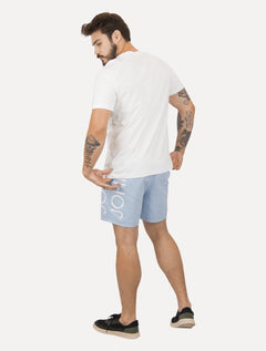 Camiseta Calvin Klein Masculina Meia Malha Basica CK Branca