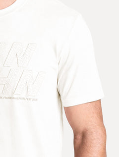 Camiseta John John Masculina Regular Fit Track Brand Branca