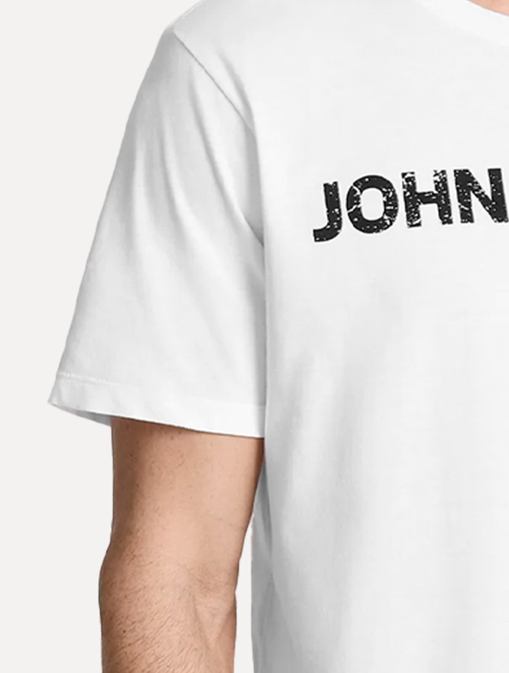 Camiseta John John Masculina JJ Basic Logo Rusty Branca