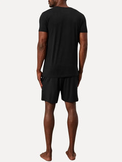 Pijama Calvin Klein Curto Bermuda Modal CK Logo Grande Preto