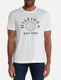 Camiseta Tommy Hilfiger Masculina Coin New York Logo Branco