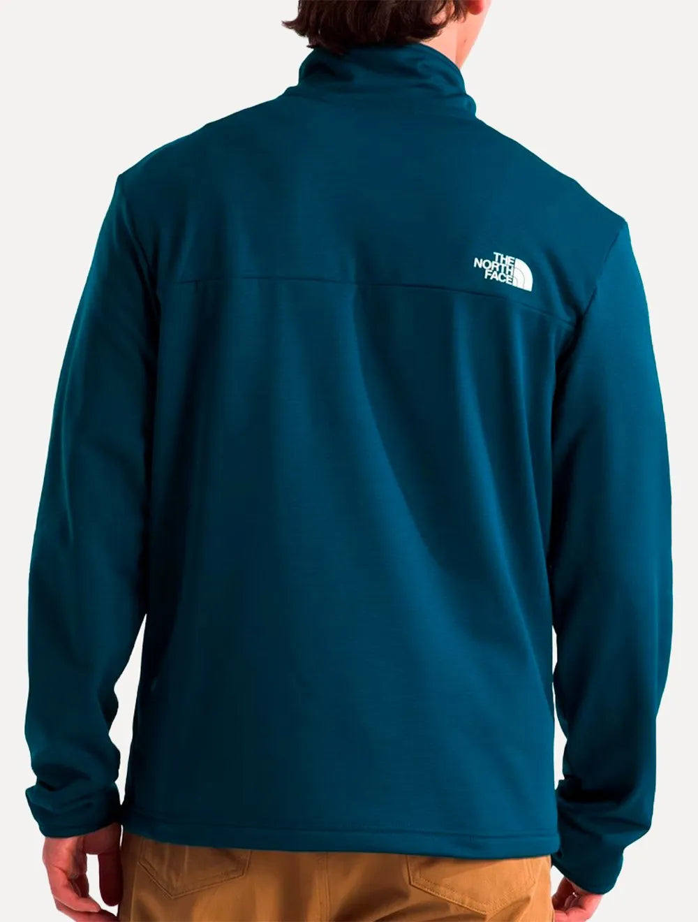 Blusa The North Face Masculina Pulover Cedar Trail Grid Fleece 1/4 ZIP Azul Petróleo