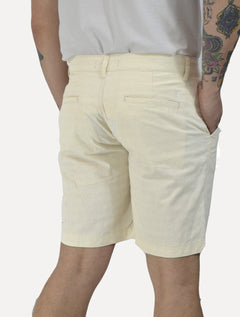 Bermuda Sergio K Masculina Chino Sarja Elastano Cáqui Claro
