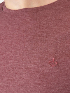 Camiseta Dudalina Masculina Sobretinta Vermelho Mescla