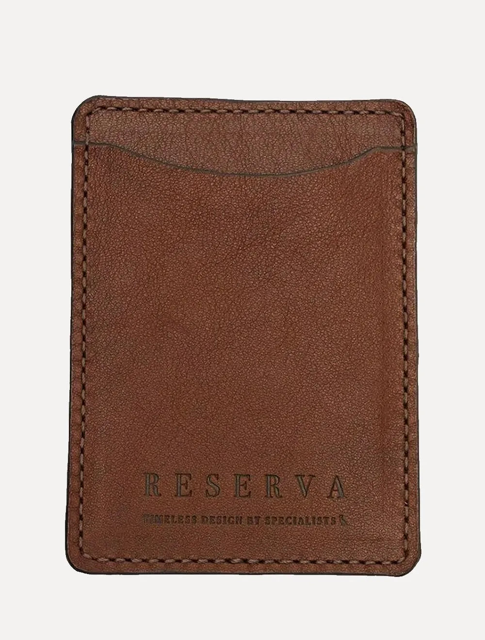 Carteira Reserva Masculina Porta-Cartão Couro Outlander 3.0 Marrom