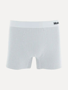 Cueca Mash Masculina Boxer Microfibra Risca de Giz Branca