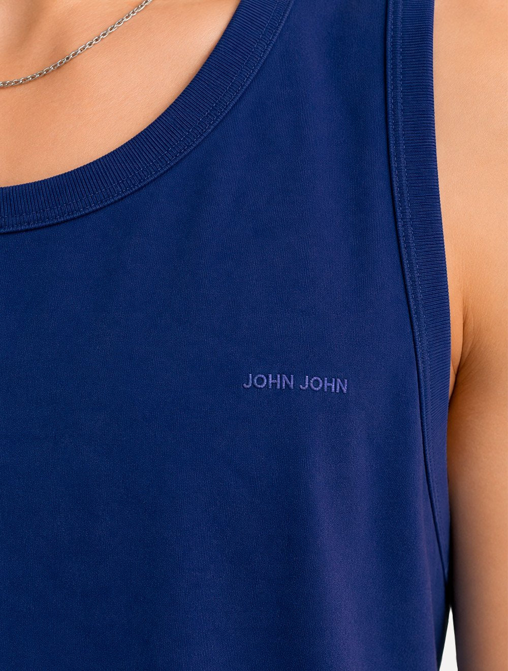 Regata John John Masculina New Regular Fit Rubber Logo Azul Escuro