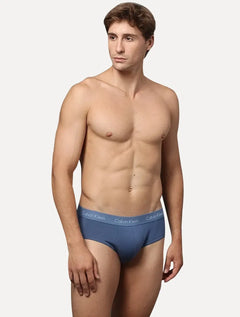 Cueca Calvin Klein Underwear Trunk Modal Logo Azul Médio 1UN