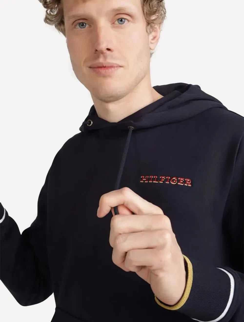 Moletom Tommy Hilfiger Masculino Hoody Brand Love Azul Marinho