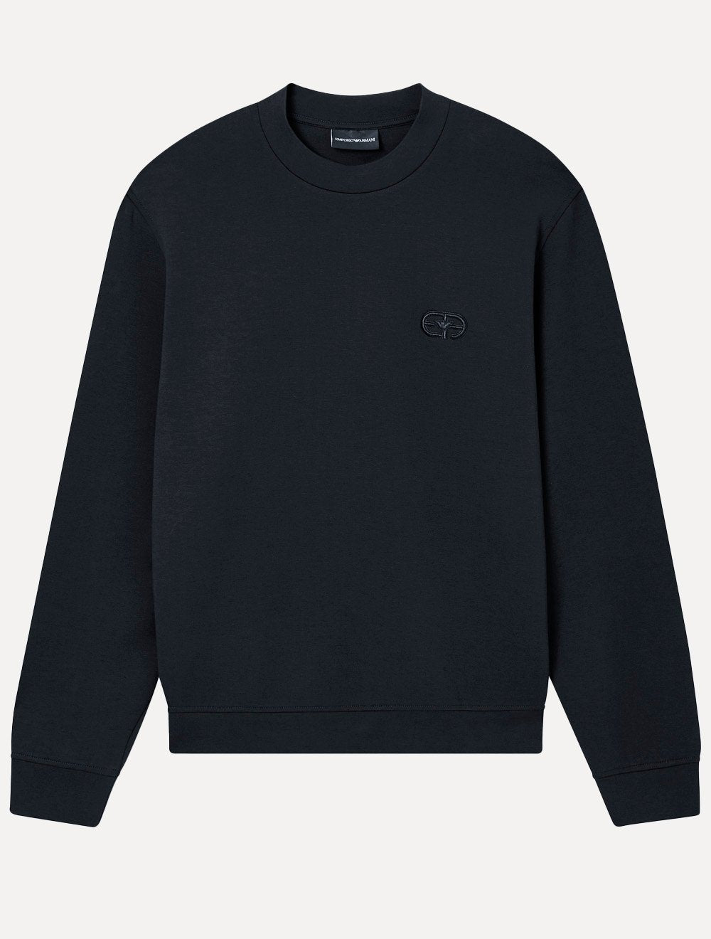 Blusa Moletom Emporio Armani Masculina Essential EA Logo Embroidery Azul Marinho