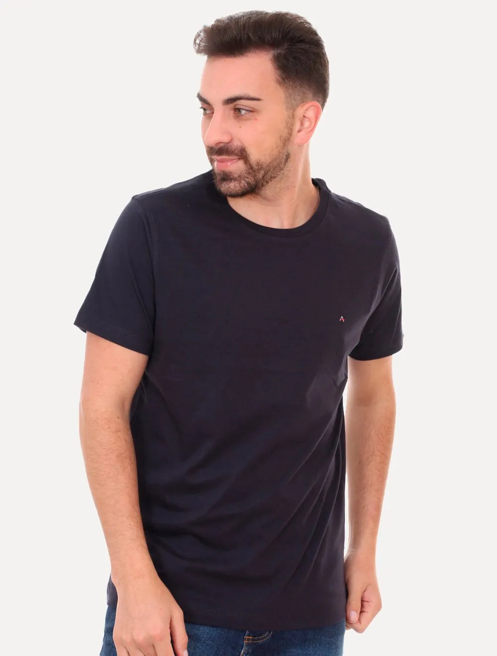 Camiseta Aramis Masculina Basic Lisa Azul Marinho