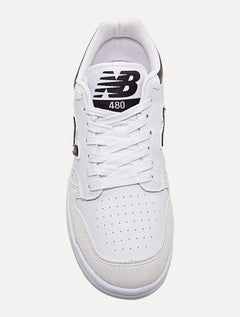 Tênis New Balance Casual Couro 480 Low Black Branco