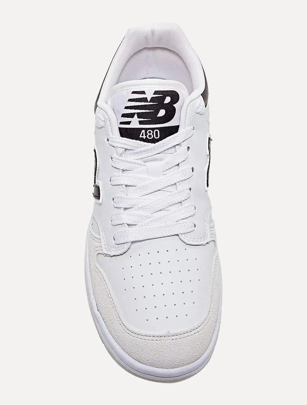 Tênis New Balance Casual Couro 480 Low Black Branco