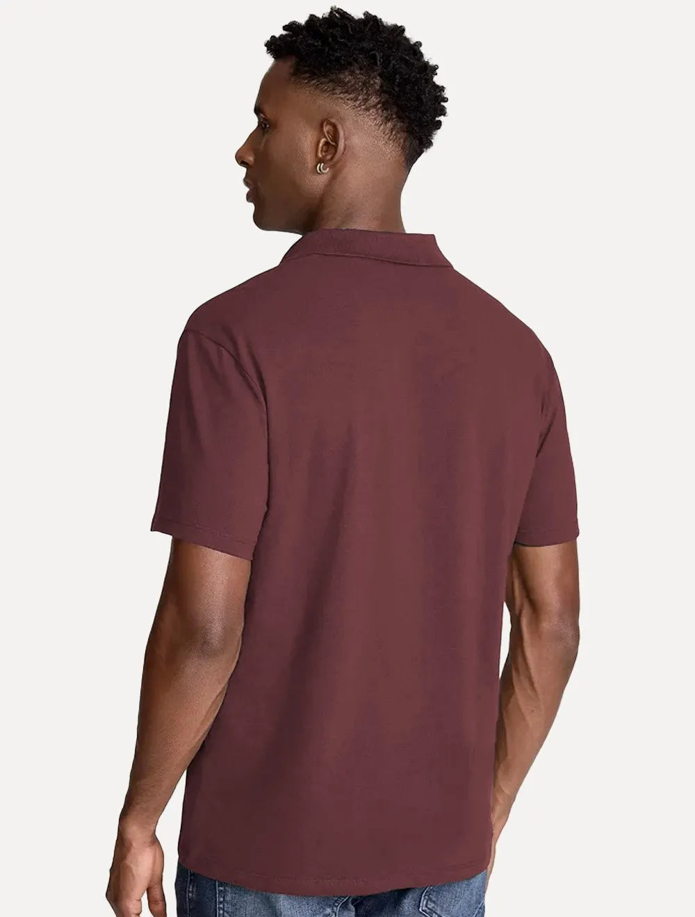 Polo John John Masculina Light Transfer Vinho 