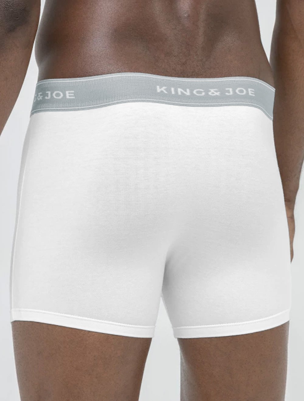 Cueca King & Joe Boxer Lisa Grey Logo Branca Pack 2UN