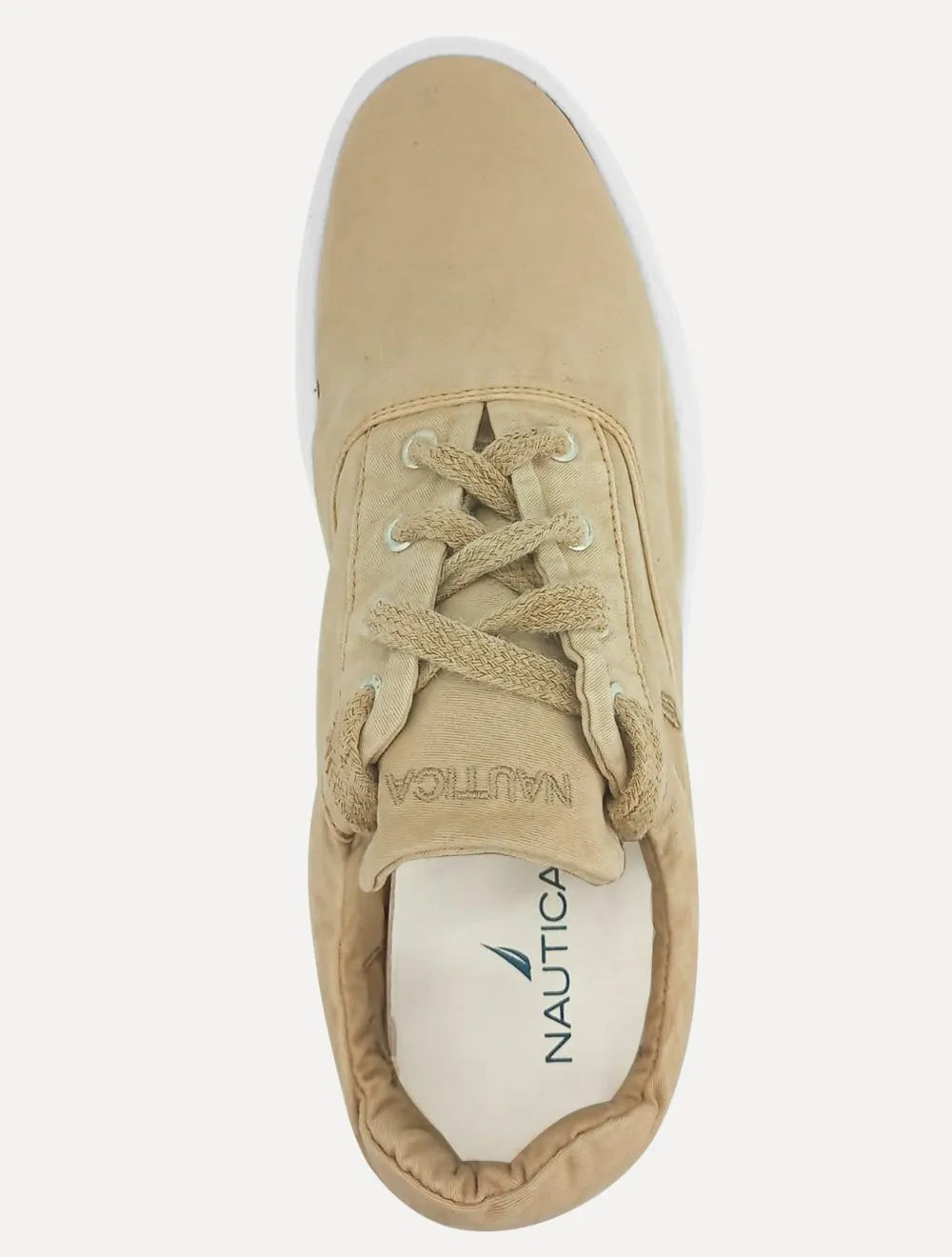 Tênis Nautica Masculino Denim Sailboat Logo Fanton Caqui Claro