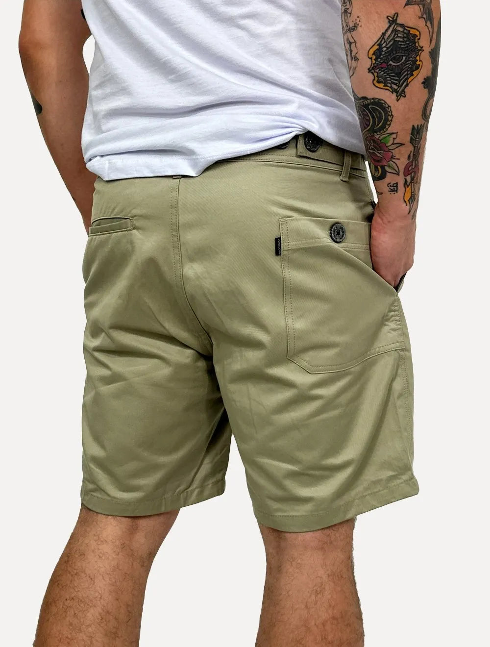 Bermuda John John Masculina Straight Cotton Luca Cáqui