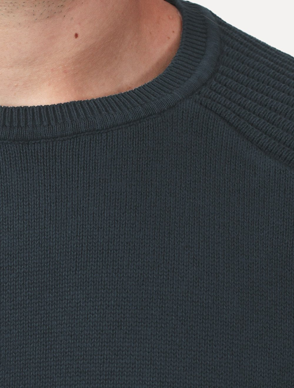 Suéter Dixen Masculino Tricot Nervura Ombro Azul Marinho