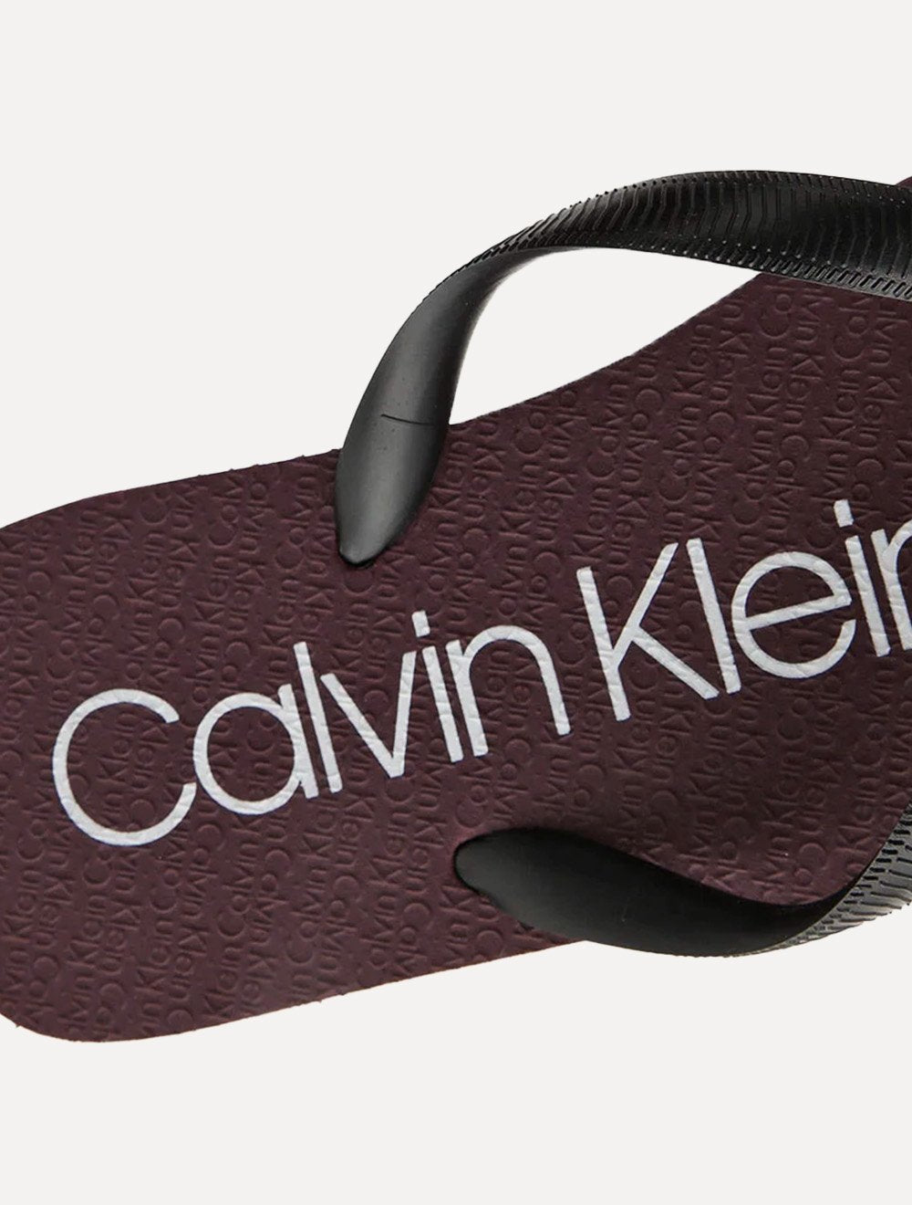 Chinelo Calvin Klein Jeans Swin Contrast Logo Re Issue Bordô