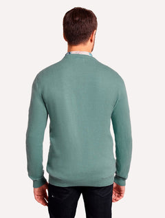 Suéter Reserva Masculino Tricot Basico Gola Careca Turquesa