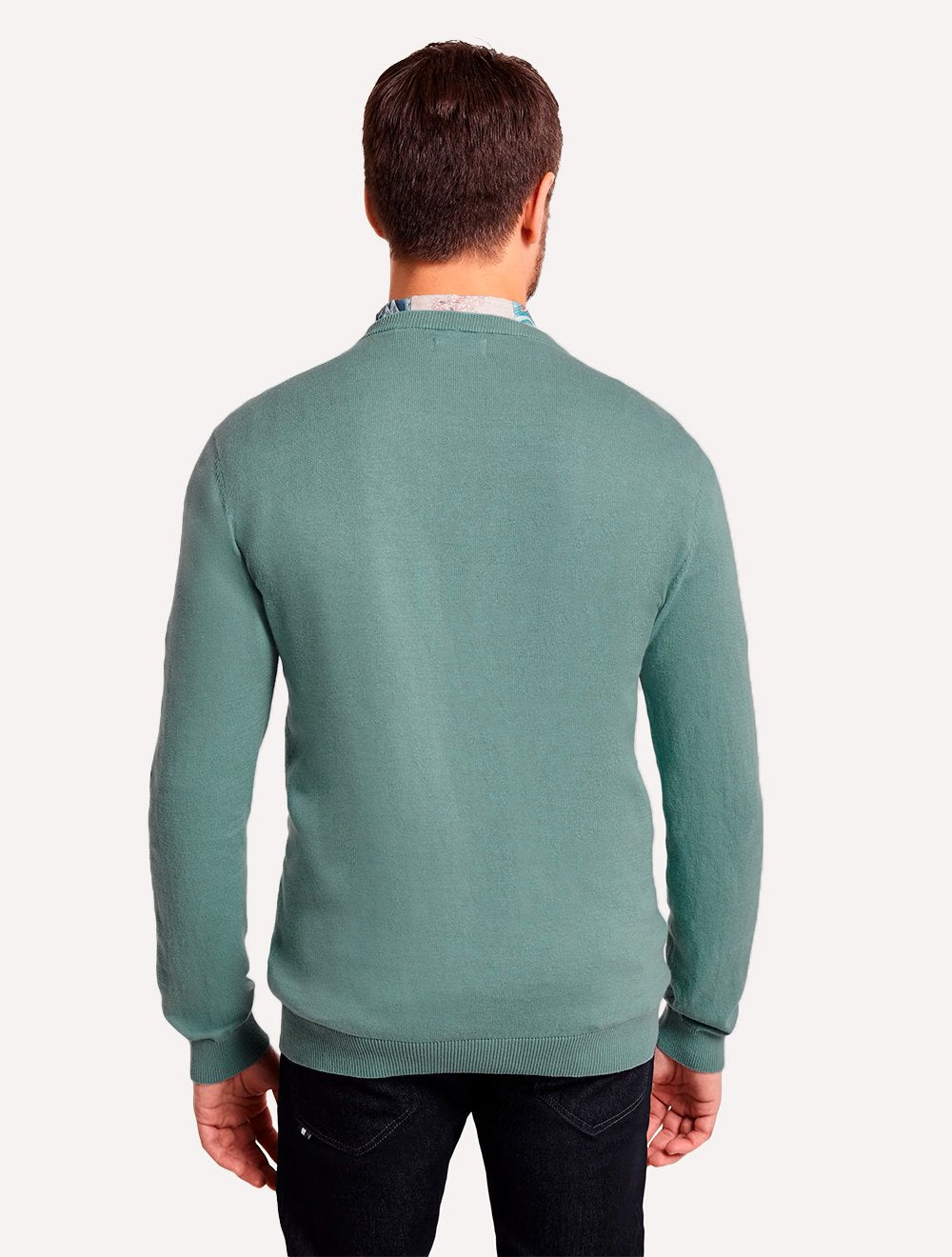 Suéter Reserva Masculino Tricot Basico Gola Careca Turquesa