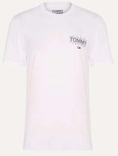 Camiseta Tommy Jeans Masculina Metallic Logo Chest Branca