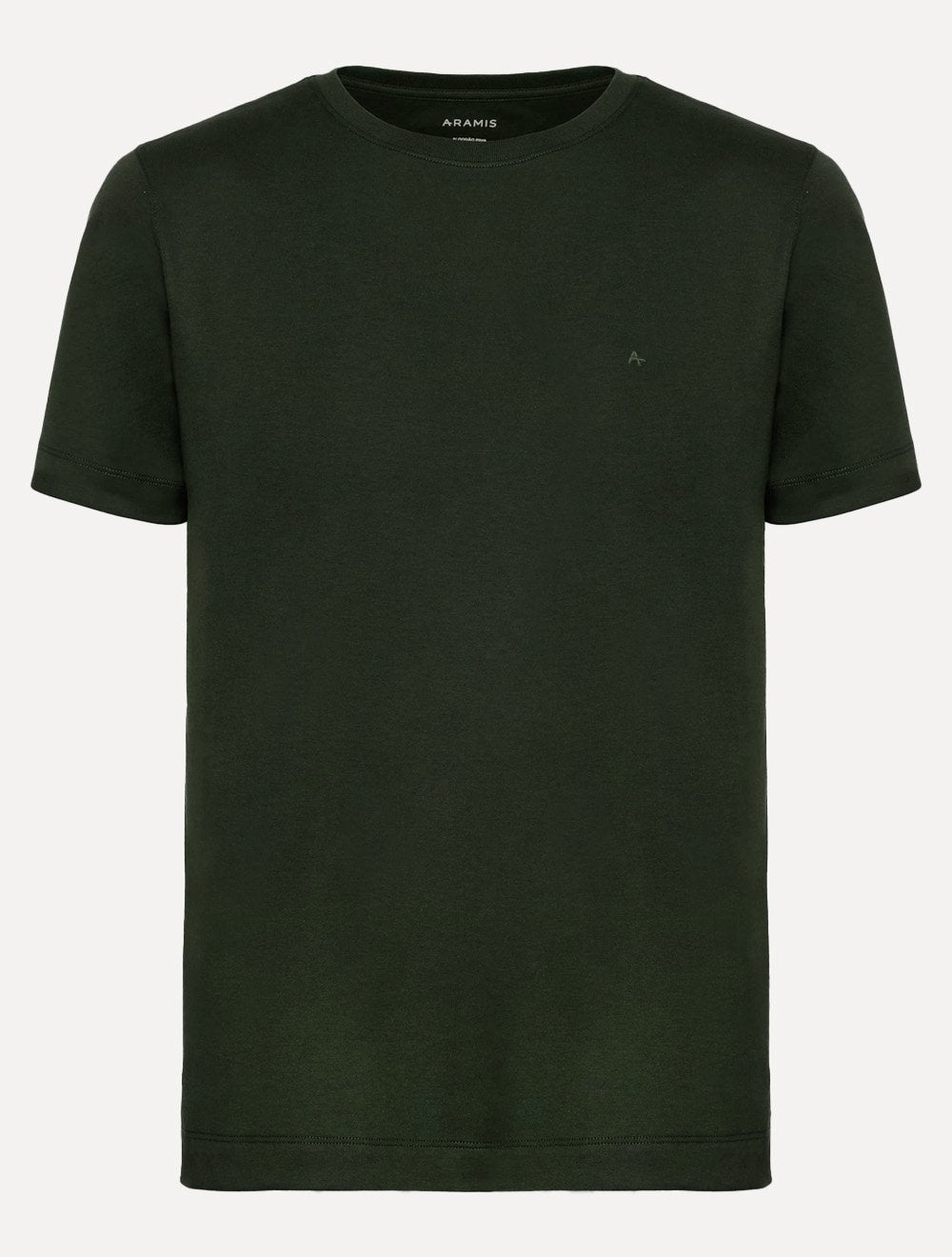 Camiseta Aramis Masculina Basic Lisa Mono Icon Verde Escuro