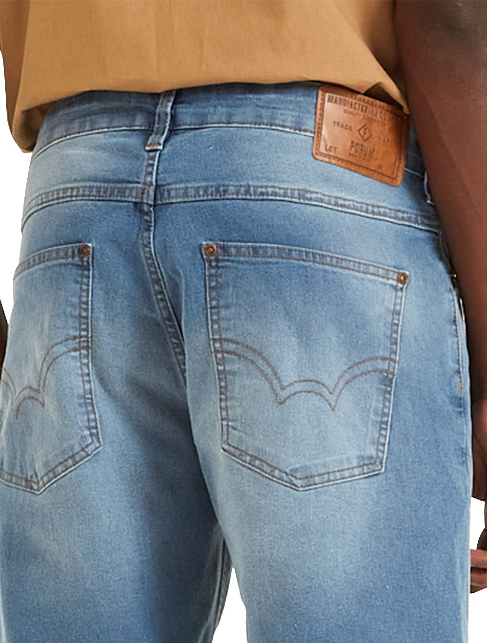 Bermuda Forum Jeans Masculina Regular Thiago Azul Médio