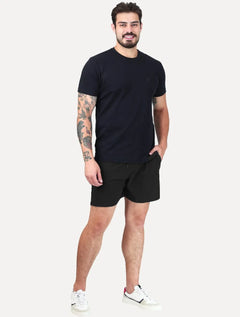 Short King & Joe Masculina Nylon Flex Ripstop Preto