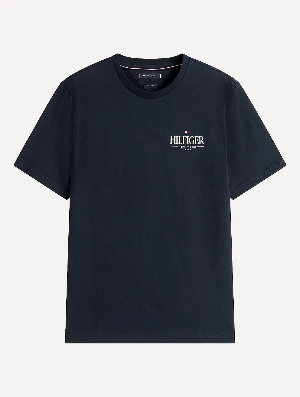 Camiseta Tommy Hilfiger Masculina Stack Poster Logo Azul Marinho