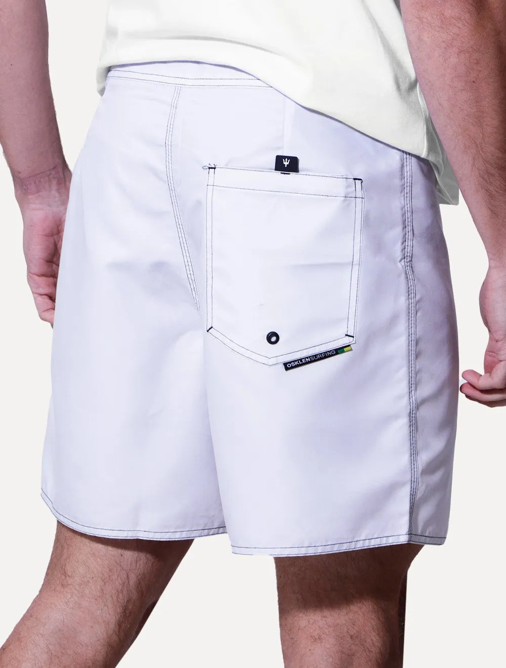 Bermuda Osklen Masculina D'Água Surf Color Stripes Off-White