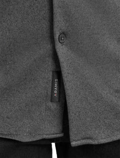 Camisa Aramis Masculina Manga Longa Slim Malha Dupla Chumbo