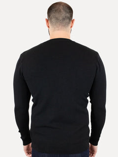 Suéter Dixen Masculino Crewneck Tricot Liso Preto